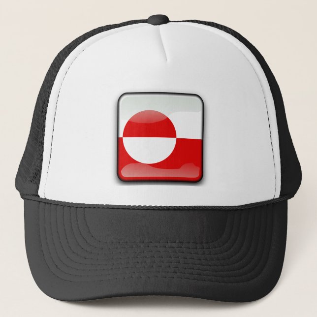 Gorra De Camionero Bandera de Groenlandia (Anverso)