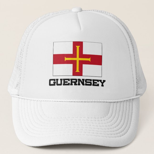 Gorra De Camionero Bandera de Guernesey (Anverso)