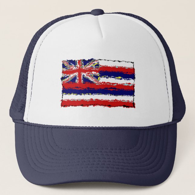GORRA DE CAMIONERO BANDERA DE HAWAII (Anverso)