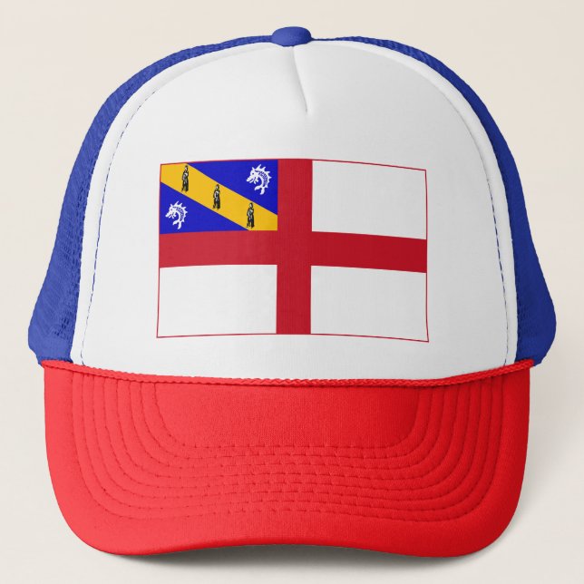 Gorra De Camionero Bandera de Herm (Anverso)