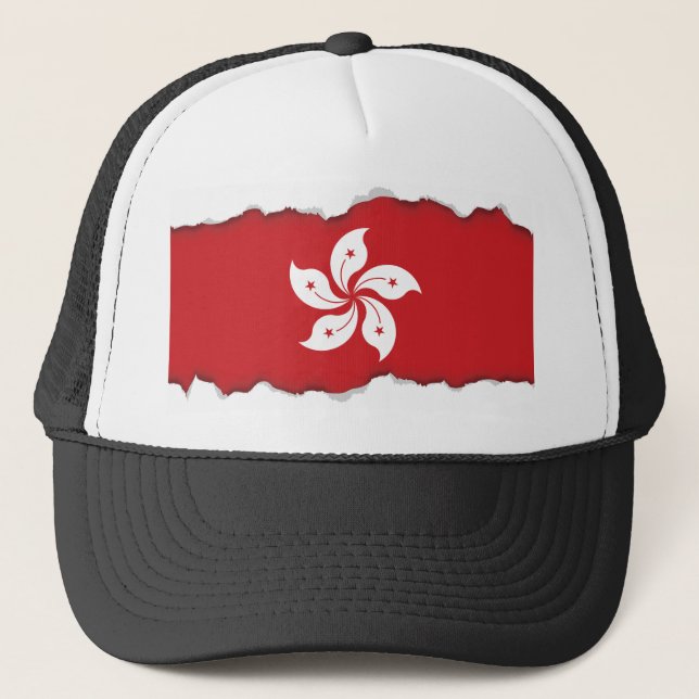 Gorra De Camionero Bandera de Hong Kong (Anverso)