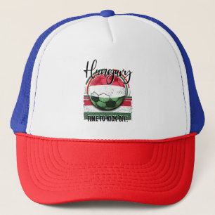 Gorra De Camionero Bandera de Hungría de fútbol, bola de fútbol de ép