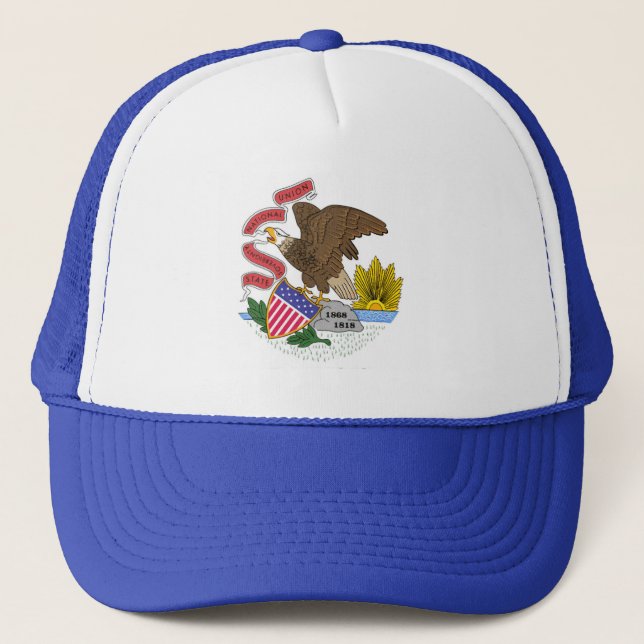 Gorra De Camionero Bandera de Illinois (Anverso)