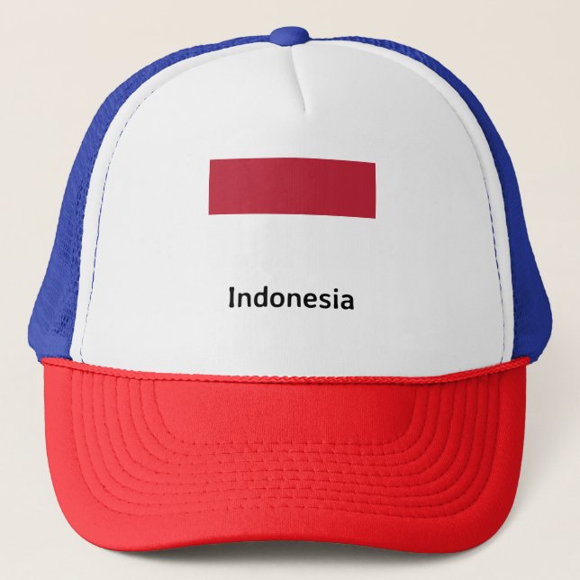 Gorra De Camionero Bandera de Indonesia (Anverso)