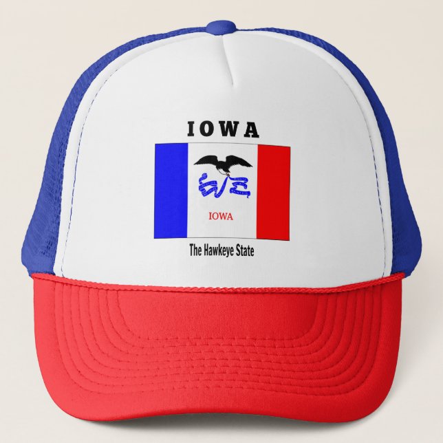 Gorra De Camionero Bandera de Iowa, Estado de Hawkeye (Anverso)