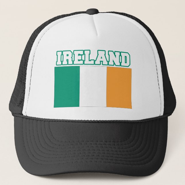 Gorra De Camionero Bandera de Irlanda (Anverso)