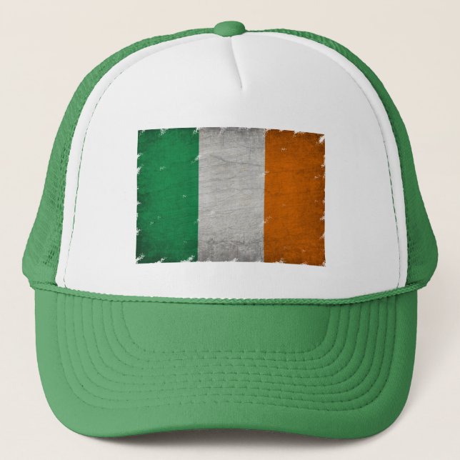 Gorra De Camionero bandera de irlanda (Anverso)