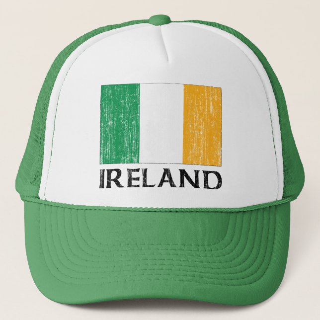 Gorra De Camionero Bandera de Irlanda (Anverso)