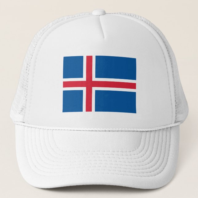 Gorra De Camionero Bandera de Islandia (Anverso)