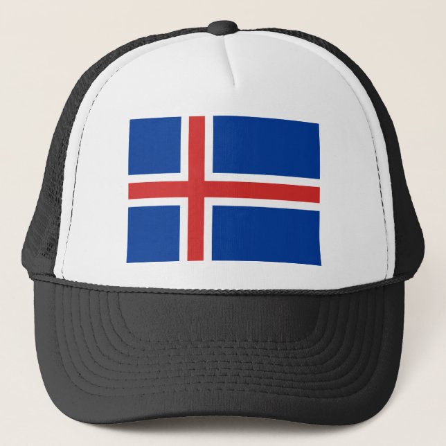 Gorra De Camionero Bandera de Islandia (Anverso)