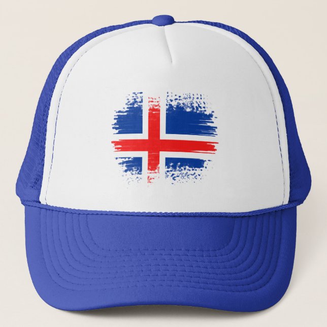 Gorra De Camionero Bandera de Islandia (Anverso)