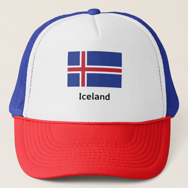 Gorra De Camionero Bandera de Islandia (Anverso)