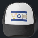 Gorra De Camionero Bandera de Israel<br><div class="desc">Plantilla de gorra</div>