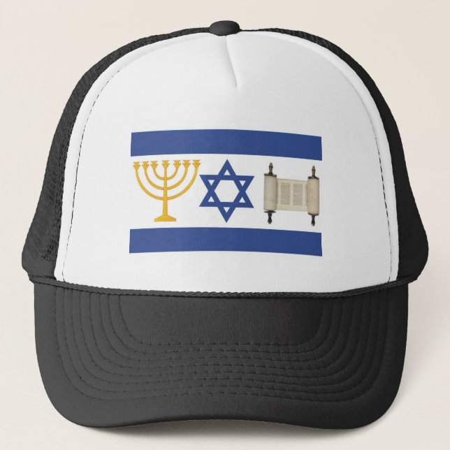 Gorra De Camionero Bandera de Israel (Anverso)