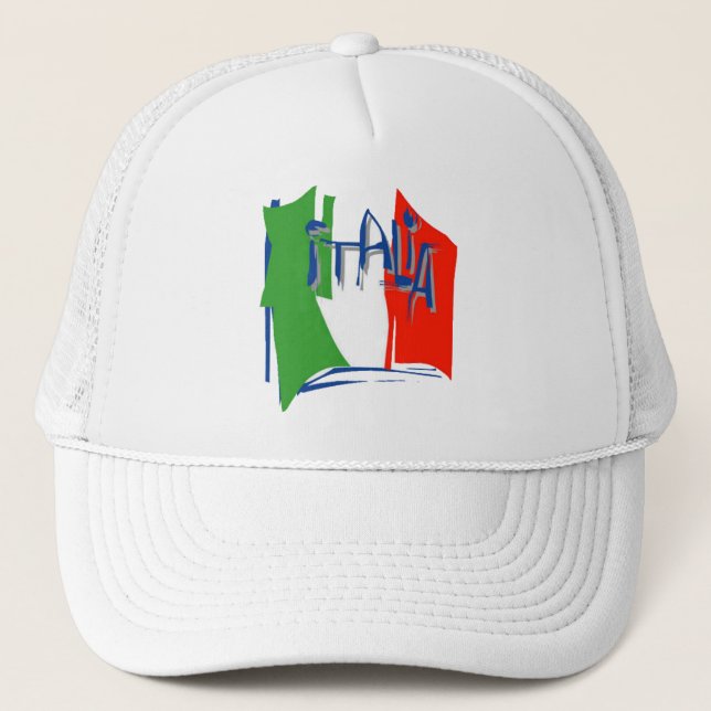 Gorra De Camionero Bandera de Italia (Anverso)