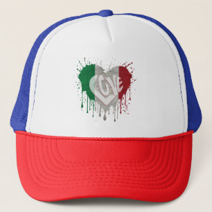 Gorra De Camionero Bandera de Italia del amor