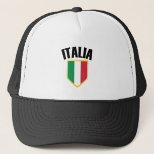 Gorra De Camionero Bandera de Italia Escudo