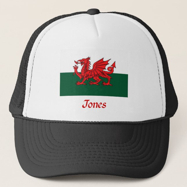 Gorra De Camionero Bandera de Jones Galés (Anverso)