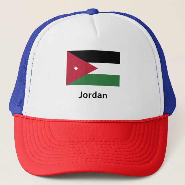 Gorra De Camionero Bandera de Jordania (Anverso)