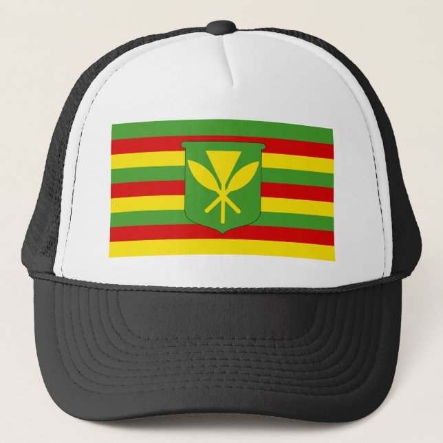 Gorra De Camionero Bandera de Kanaka Maoli (Anverso)