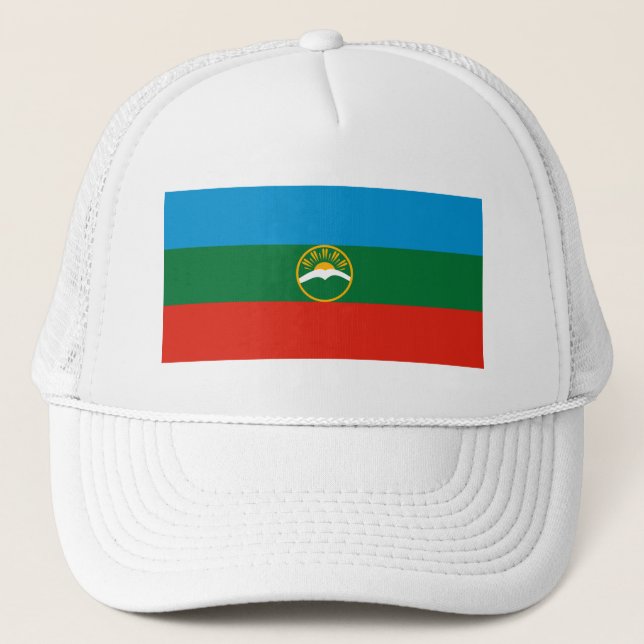 Gorra De Camionero Bandera de Karachay Cherkessia (Anverso)