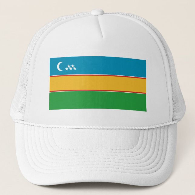 Gorra De Camionero Bandera de Karakalpakistán (Anverso)