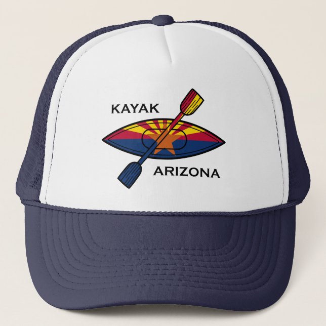 Gorra De Camionero Bandera de Kayak Arizona (Anverso)