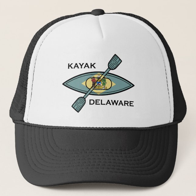 Gorra De Camionero Bandera de Kayak Delaware (Anverso)