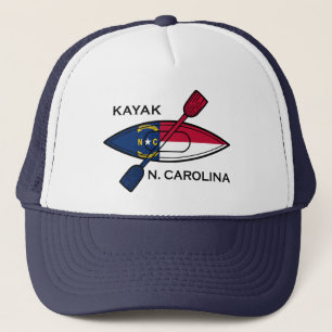 Gorra De Camionero Bandera de Kayak North Carolina