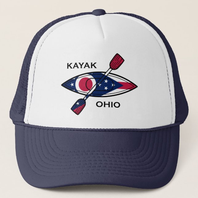 Gorra De Camionero Bandera de Kayak Ohio (Anverso)