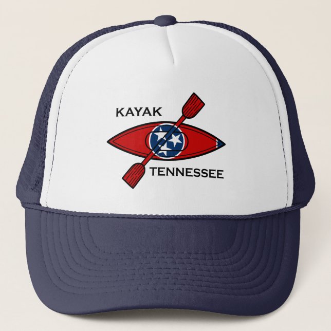 Gorra De Camionero Bandera de Kayak Tennessee (Anverso)