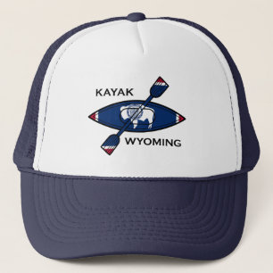 Gorra De Camionero Bandera de Kayak Wyoming