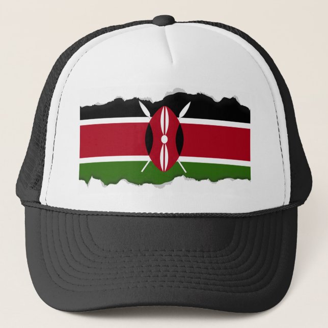 Gorra De Camionero Bandera de Kenia (Anverso)