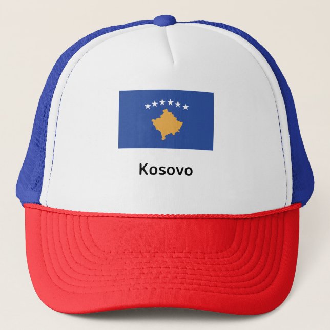 Gorra De Camionero Bandera de Kosovo (Anverso)