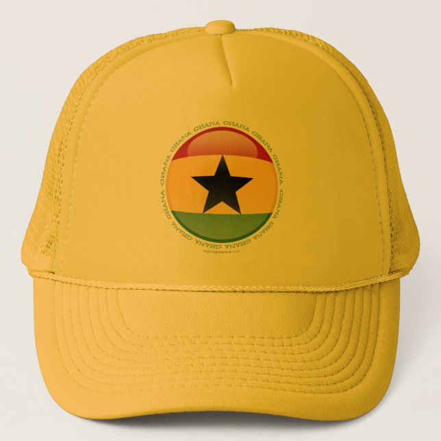 Gorra De Camionero Bandera de la burbuja de Ghana (Anverso)