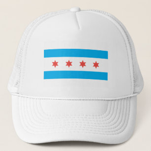 Gorra De Camionero Bandera de la ciudad de Chicago