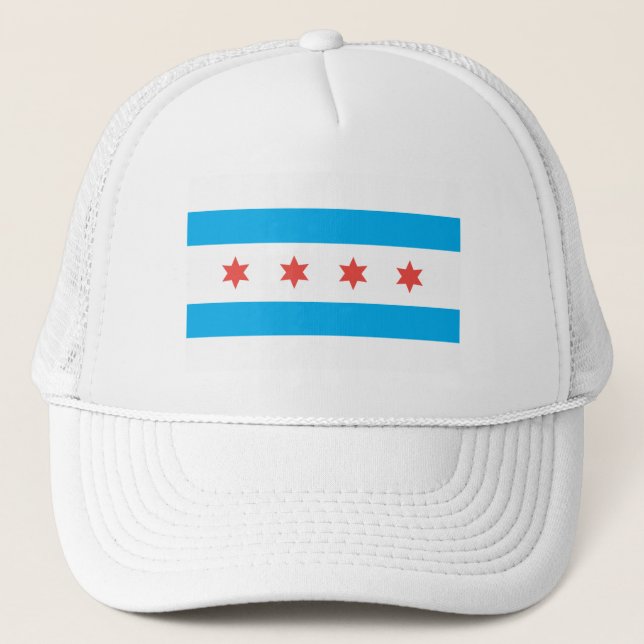 Gorra De Camionero Bandera de la ciudad de Chicago (Anverso)