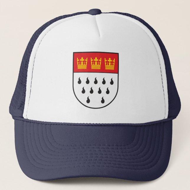 Gorra De Camionero Bandera de la ciudad de Koln símbolo de alemania C (Anverso)