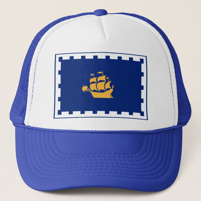 Gorra De Camionero Bandera de la ciudad de Quebec (Anverso)