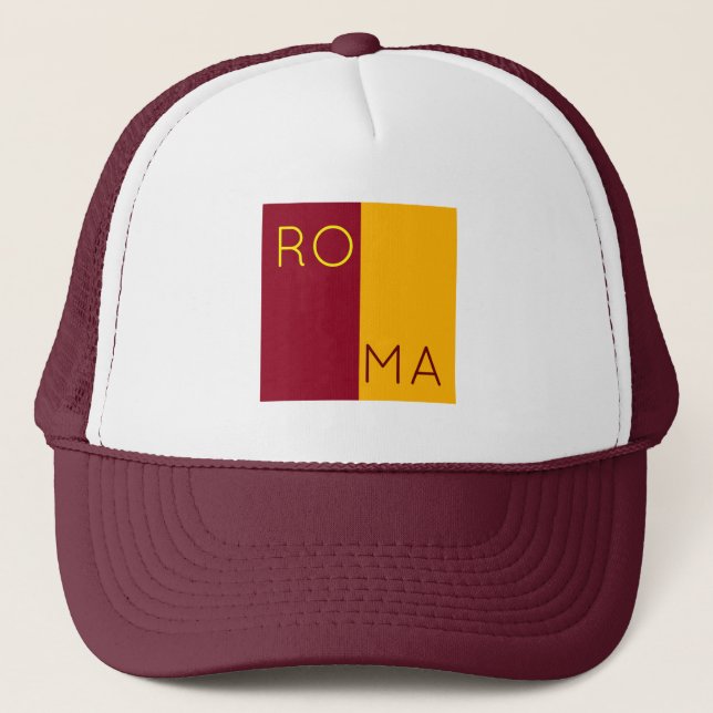 Gorra De Camionero Bandera de la ciudad de Roma, Italia (Anverso)