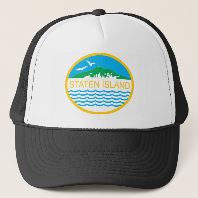 Gorra De Camionero Bandera de la ciudad de Staten Island (Anverso)