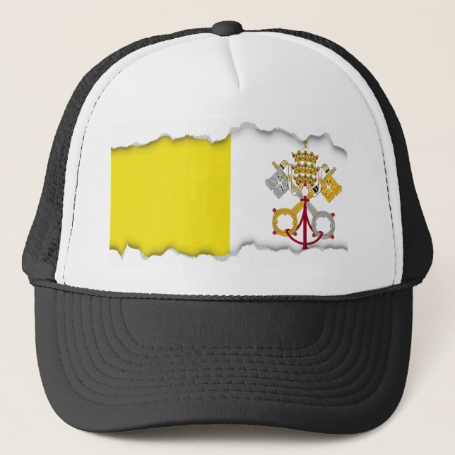 Gorra De Camionero Bandera de la Ciudad del Vaticano (Anverso)