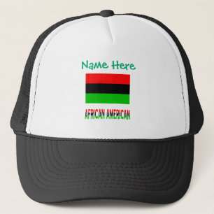Gorra De Camionero Bandera de la Diáspora Afroamericana Personalizada