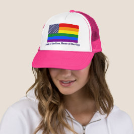 Gorra De Camionero Bandera de la diversidad del orgullo LGBTQ en Esta