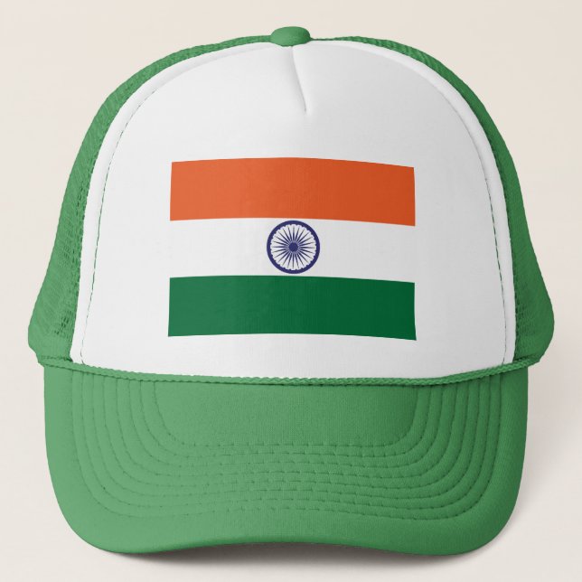 Gorra De Camionero Bandera de la India (Anverso)