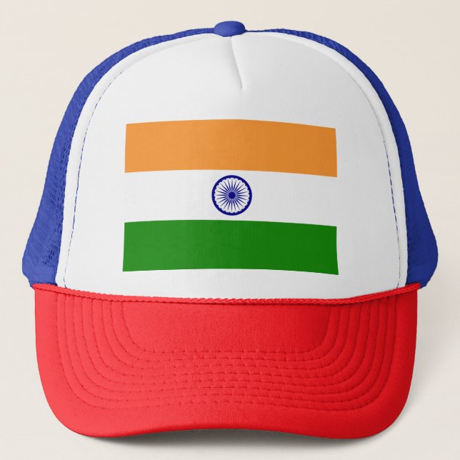 Gorra De Camionero Bandera de la India (Anverso)