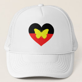 Gorra De Camionero Bandera de la mariposa aborigen