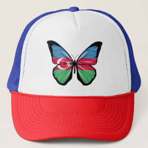 Gorra De Camionero Bandera de la mariposa de Azerbaiyán