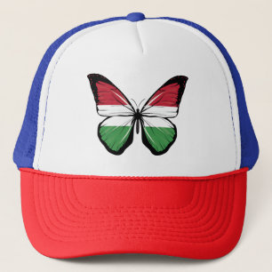 Gorra De Camionero Bandera de la mariposa de Hungría