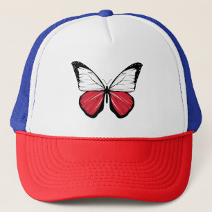 Gorra De Camionero Bandera de la mariposa de Polonia